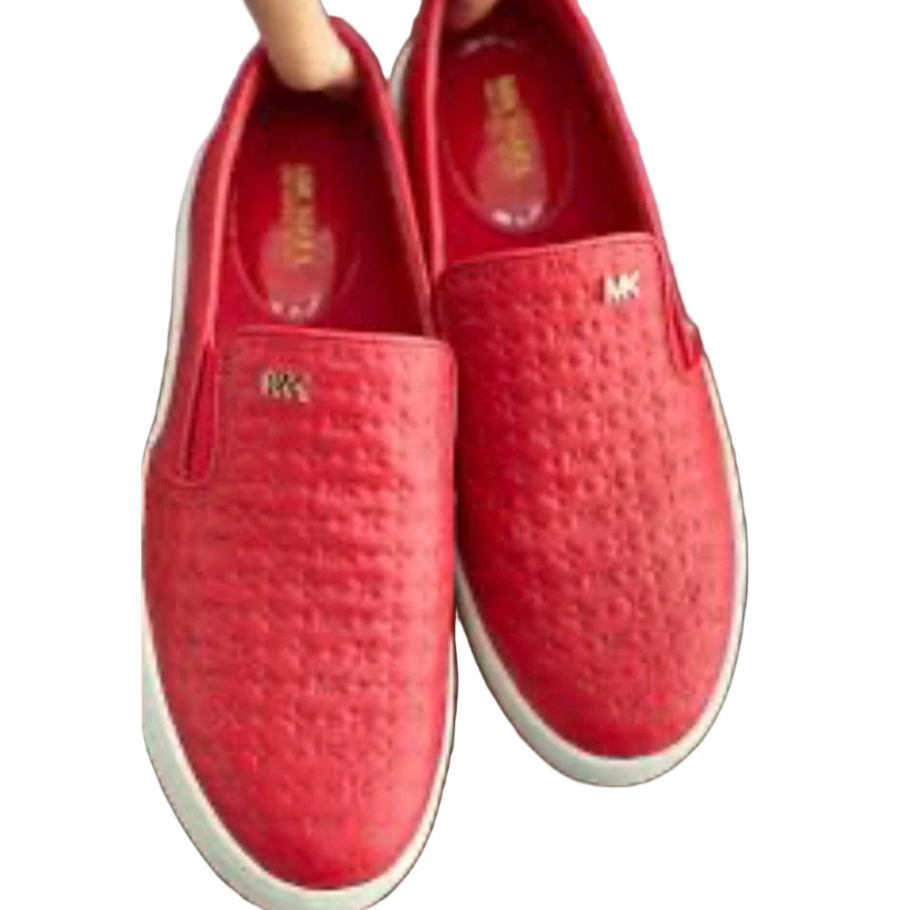 Michael Kors Keaton Logo Embossed Patent Slip-On Sneaker | EUC | Sz 5